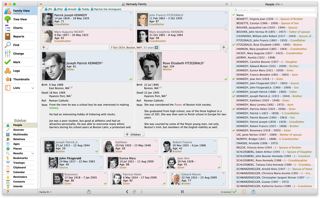 family tree genealogy software for mac