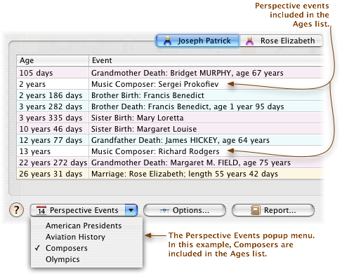 Ages Window with Perspective Events